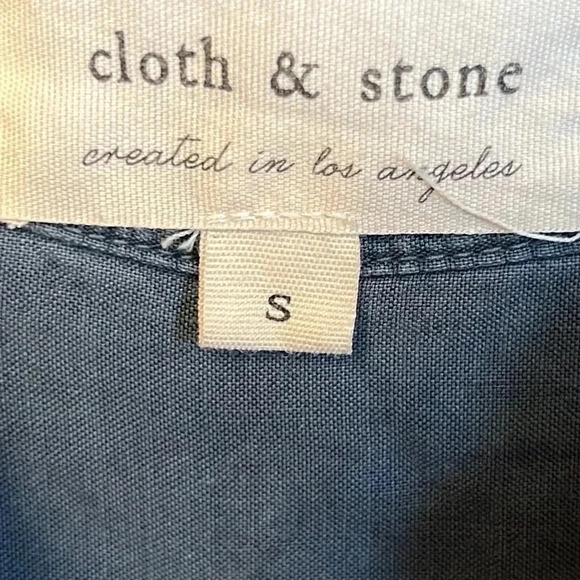 Women's pre-worn Anthropologie Cloth & Stone size small button up shirt Army gre - Picture 2 of 6